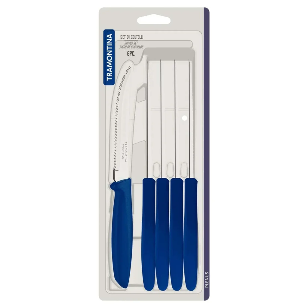 6 PC PARING KNIFE SET BLUE
