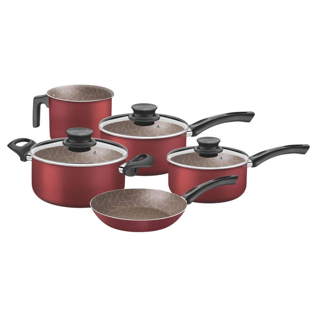 COOKWARE SET TRAMONTINA PARIS 9 PCS-RED.